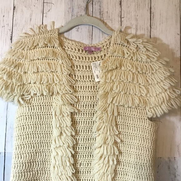 NWT CALYPSO ST. BARTH KNIT SLVLS LOOP FRINGE VEST | 100% WOOL - Picture 3 of 13